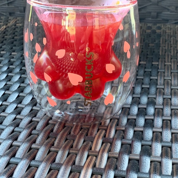 Starbucks Cat Paw double glass cup - Picture 2 of 5
